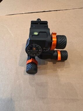 Black and Orange 3-Way Pan Tilt Head for Cameras